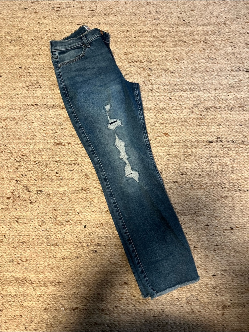 abercrombie kids Distressed Dark Blue Jeans